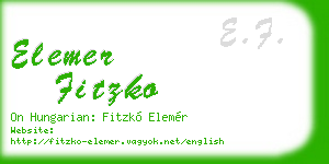 elemer fitzko business card